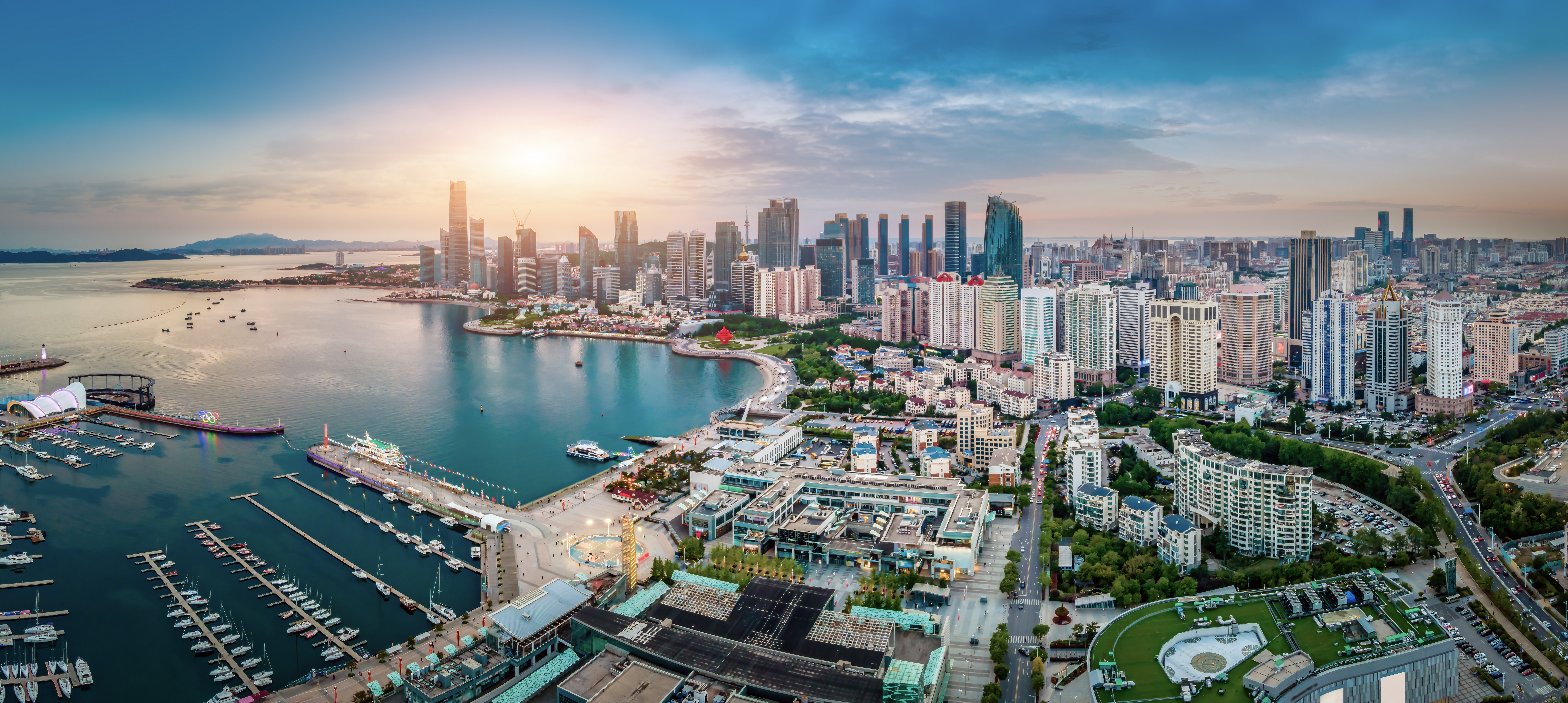 qingdao-skyline-coastal-marina-china